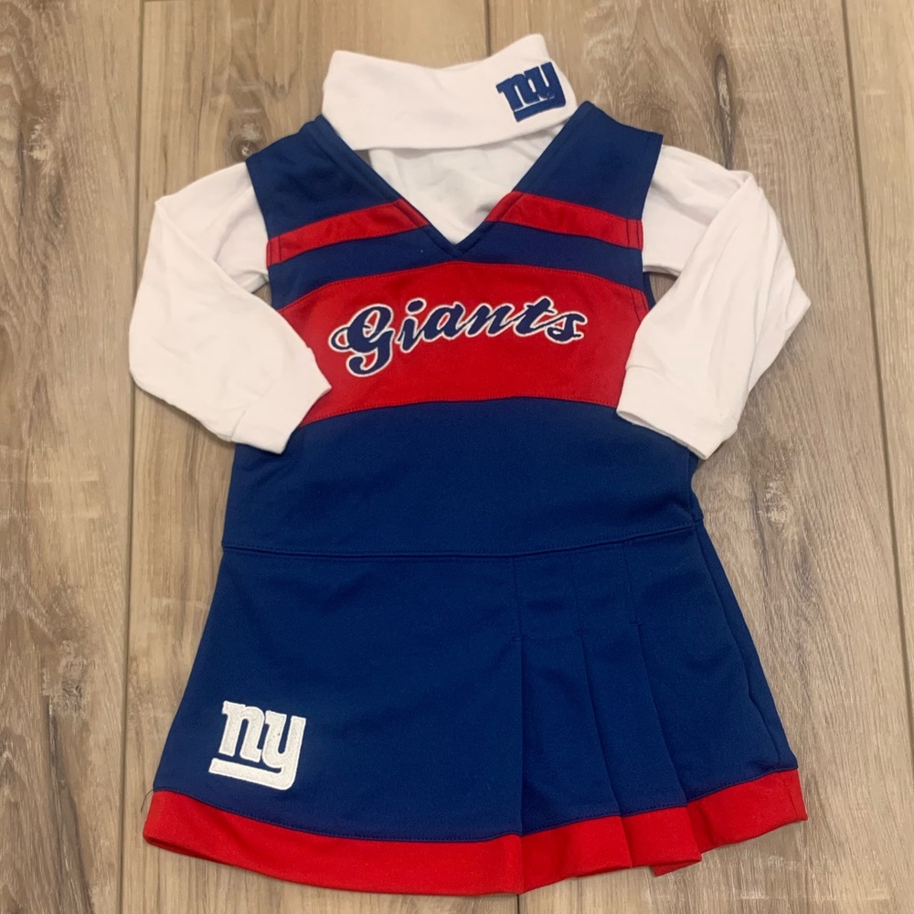 NFL Girls Blue Red White Giants Cheer Dress